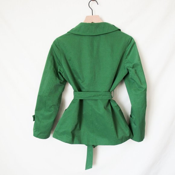 MAXMARA Classic Chic Fall/Winter Lightweight Belted Jacket Green Designer -S - Picture 13 of 14
